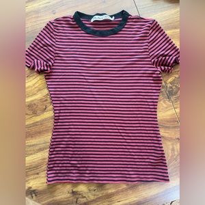 Michael Stars striped red and navy shirts sleeve t-shirt